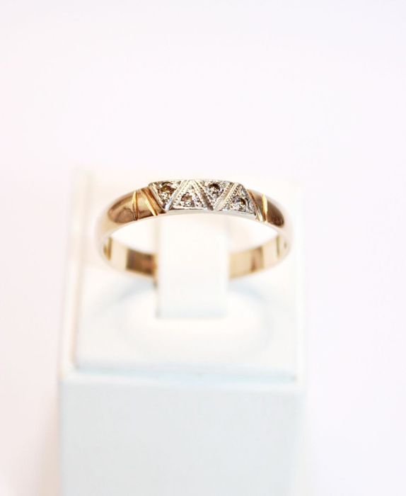 Золотое кольцо СССР с бриллиантами