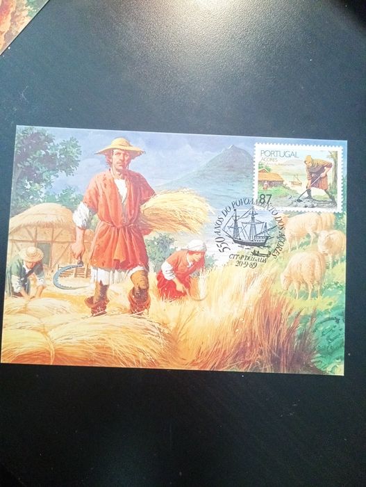 2 Postais Maximos Selos de 1º Dia -Europa CEPT Açores 1989 - Novos	MNH