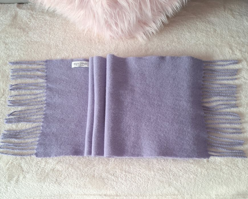 Szalik 100% surowa wełna Marc O'Polo lawendowy wrzosowy