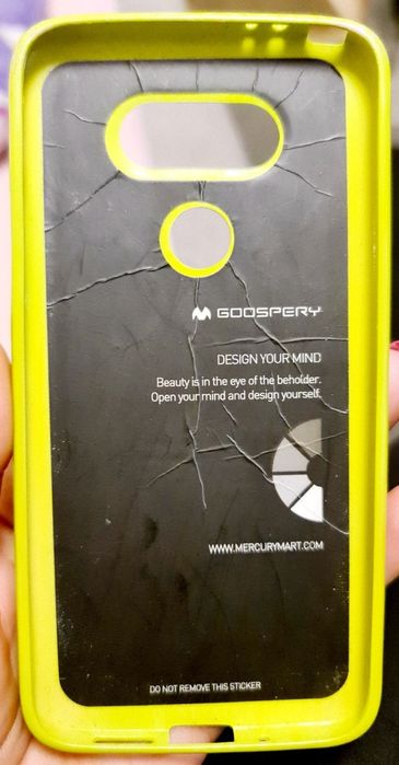 Limonkowe silikonowe etui na telefon LG G5