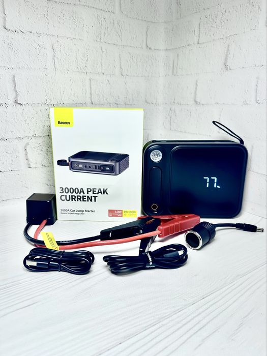 Пусковое Бустер Baseus Super Energy Ultra Jump Starter 26800mAh 3000A