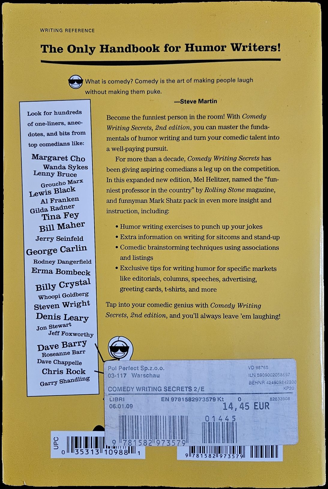 COMEDY WRITING SECRETS 2nd edition By Mel Helitzer with Mark Shatz