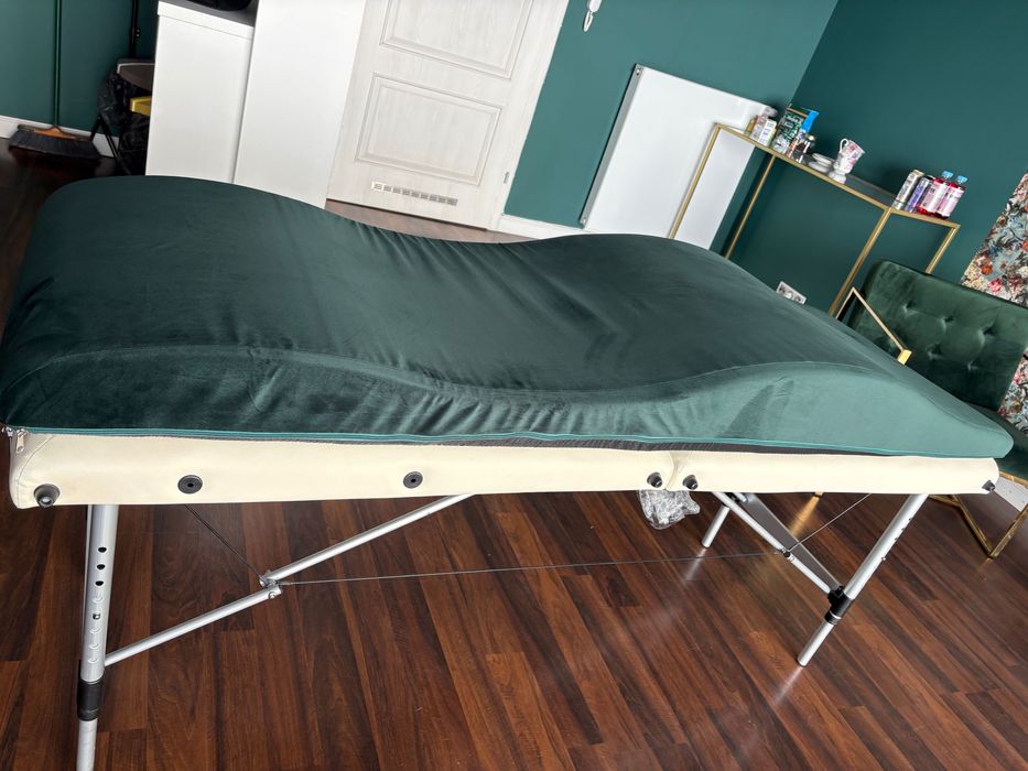 Łóżko do rzęs z materacem anatomicznym+prześcieradło+krzesło