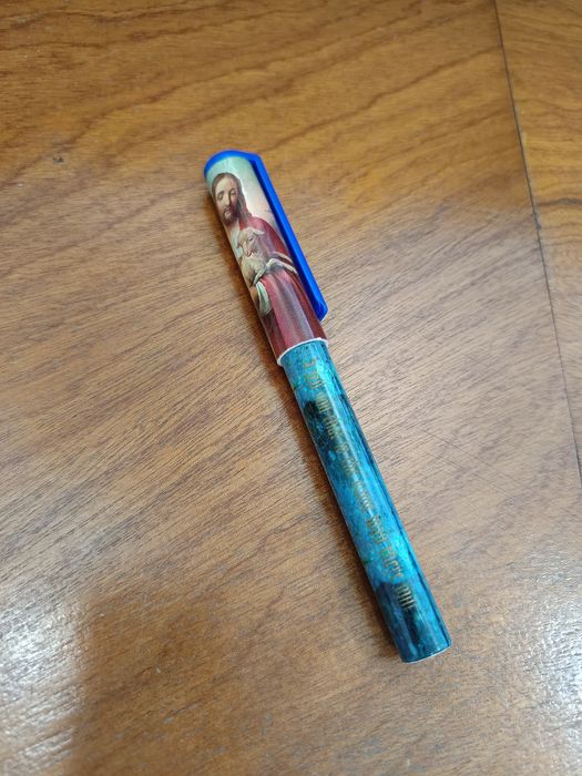 Caneta motivos religiosos