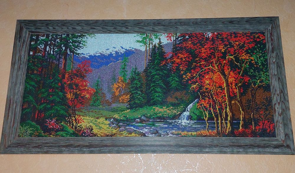 Картины вышитые бисером и алмазная вышивка