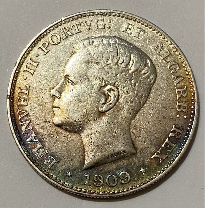 Moeda 724 - D MANUEL II - 500 Reis 1909