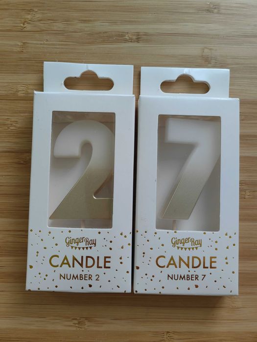 Świeczki urodzinowe 2 7 Ginger Ray