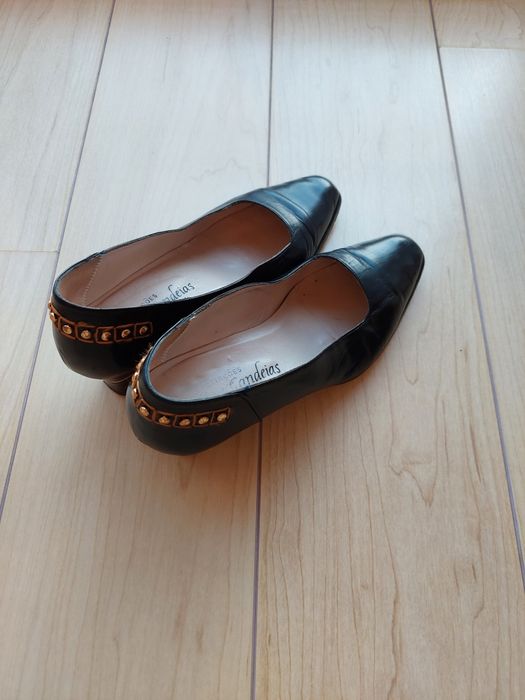 Sapatos pretos em pele, 35-36