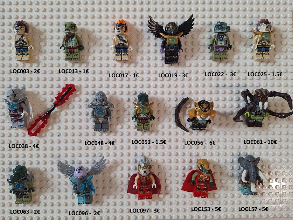 Minifiguras lego indiana jones, jw, minecraft, nexo, castle, etc