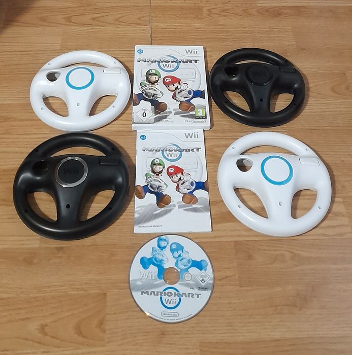 Jogo Nintendo Wii/Wii U - Mario Kart Wii + Volante Original Wii