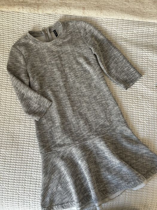 Stradivarius szara sukienka swieta modna m 38