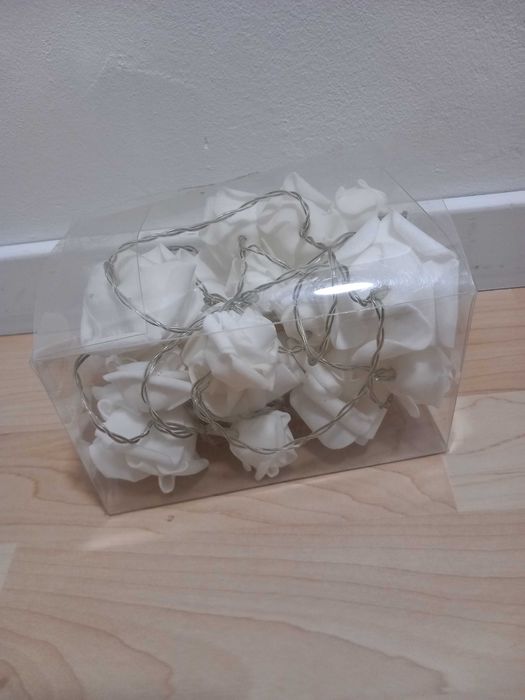 Girlanda łańcuch świetlny róże kwiaty lampki led