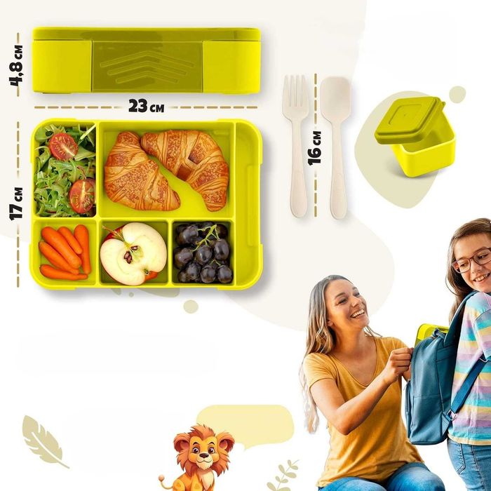 1330ml BOX BENTO dla dzieci śniadaniówka LUNCHBOX Hero Lew bez BPA