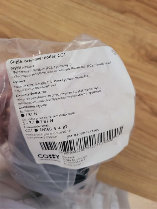 Gogle ochronne CG1 Cobby. Nowe wojsko polskie  .