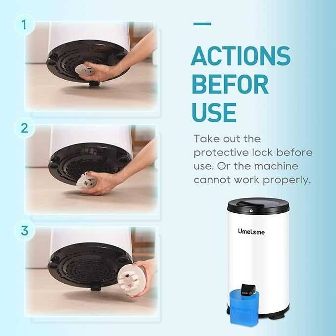 Wirówka do prania Umelome 2800 obr./min, 6 kg, klasa A+++