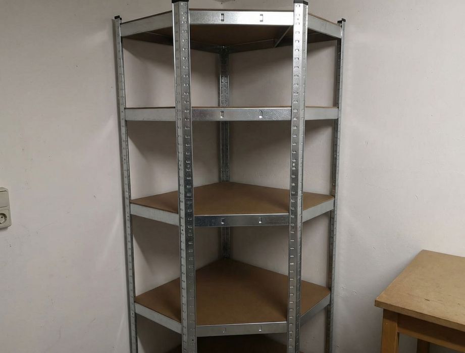 Regał magazynowy metalowy warsztatowy narożny 875kg 180x70x40 cm Mocny