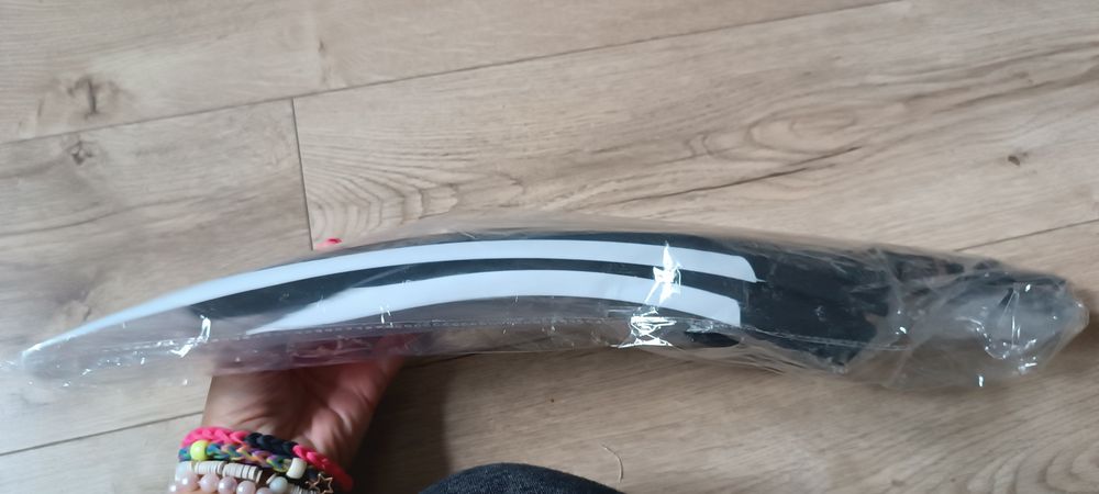 Błotniki rowerowe, czarno białe, nowe.