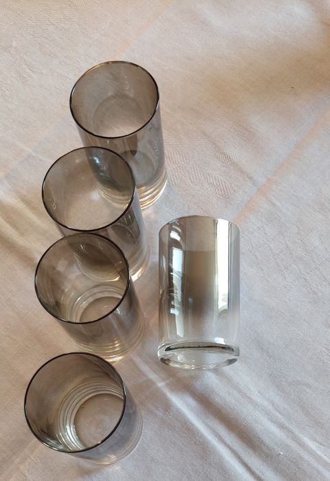 Literatki 5 sztuk platyna Krosno Prl