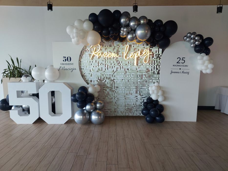 Ścianki balonowe i Cyfry Led 18, 20, 30, 40, 50, dekoracje, MIRROR BOX