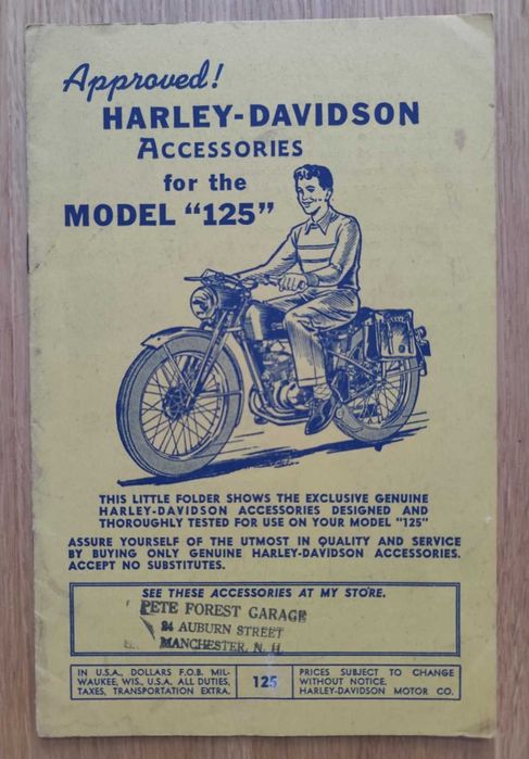 Harley Davidson Accessories model 125