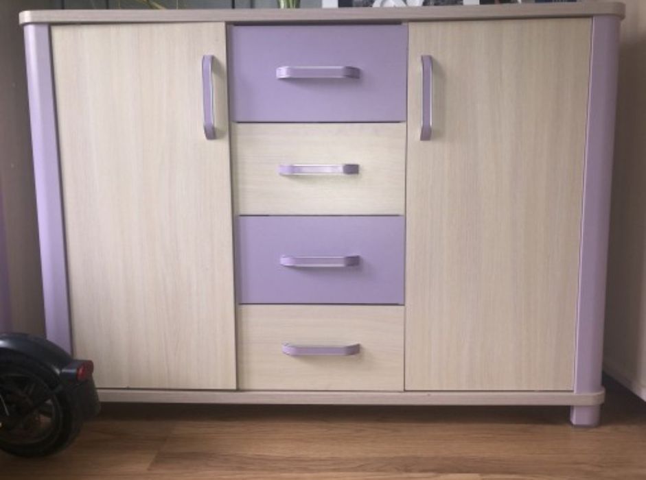 Komoda dąb/fiolet