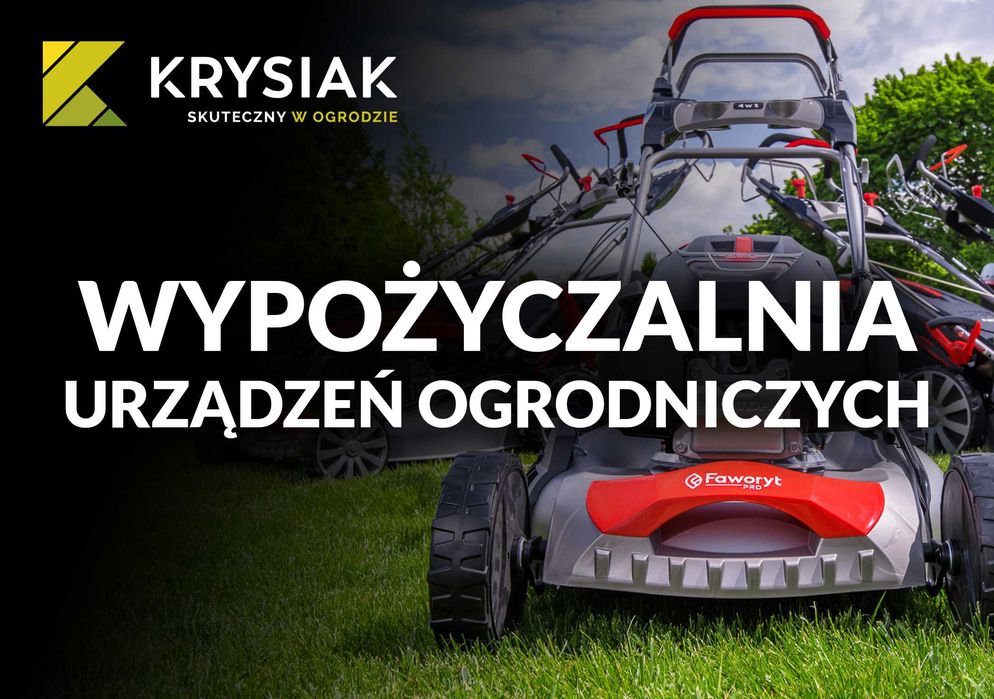 Wypożyczalnia wynajem kosiarek glebogryzarki rozdrabniacz piła