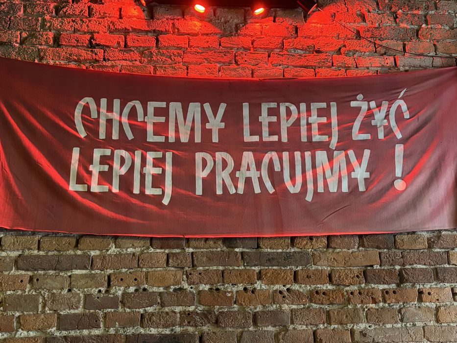 Oryginalny propagandowy baner z okresu PRL! UNIKAT!