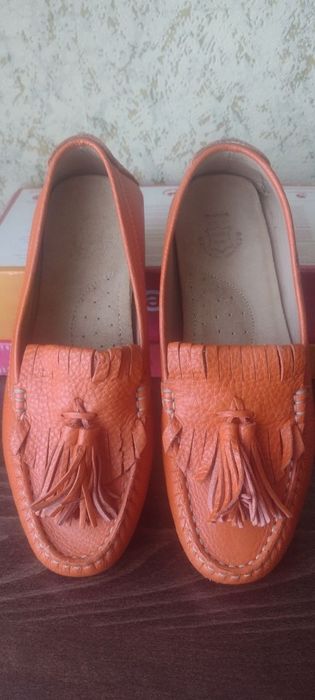 Мокасины кожаные женские