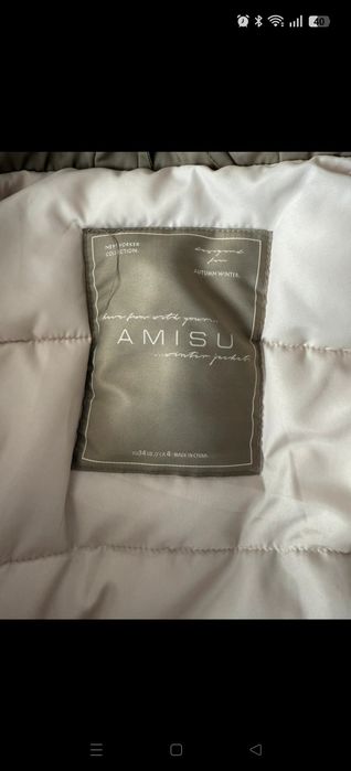 Ciepła kurtka zimowa damska AMISU XS z obszernym futerkiem