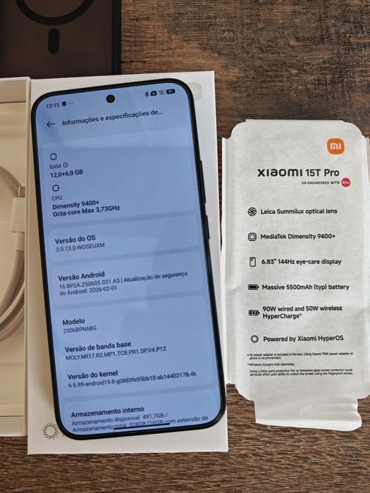 Xiaomi 15T Pro 5G 6.83" 12GB/512GB Dual Sim Preto  Seminovo Aceito Retomas