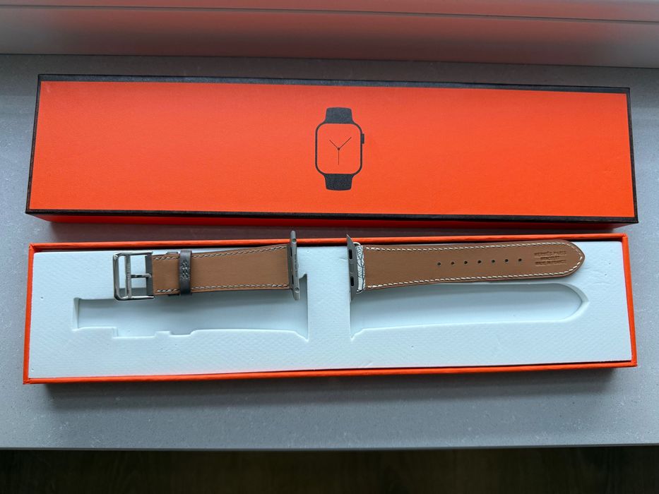 Pasek do Apple Watch Hermes single Tour 42- 49mm Beton / Etain Printed