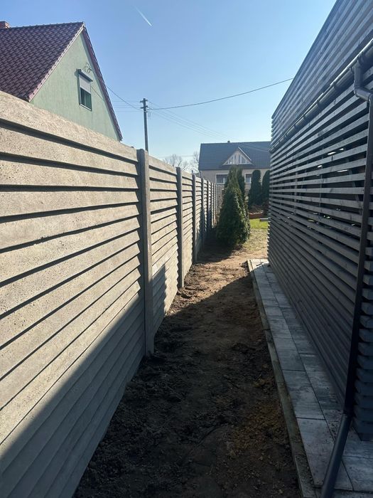 Ogrodzenie betonowe  dwustronne garaz wiata montaz producent