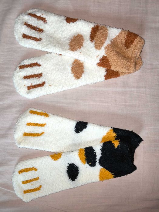 м'які теплі шкарпетки у вигляді лапок котика