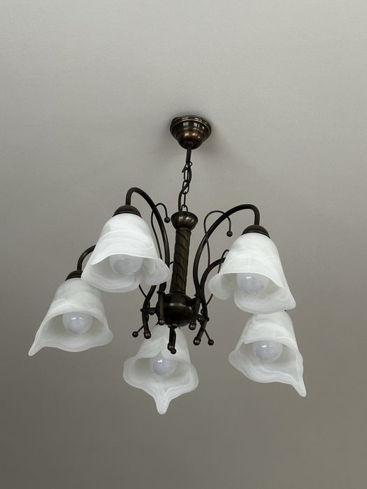 Żyrandol 2 sztuki. Szklanke klosze