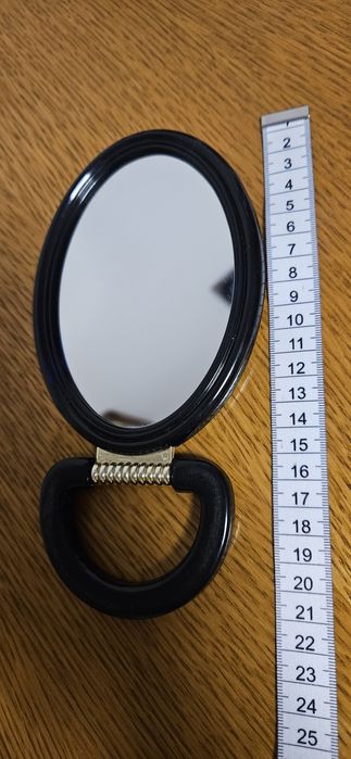 Małe Lusterko 15cm stojące zwykle + powiększające  uzywane