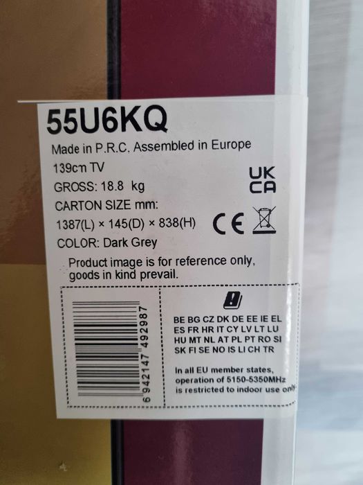 Hisense 55U6KQ MiniLED 4K Smart TV [C/ WARRANTY 2026]64551666910339123