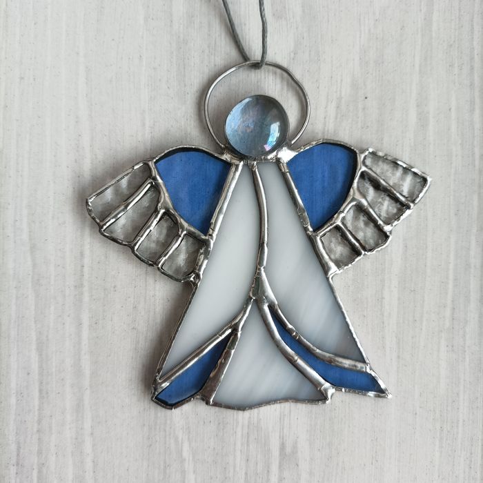 Anioł aniołek witraż