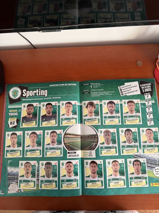 Caderneta incompleta 95% da liga portuguesa 2020/2021