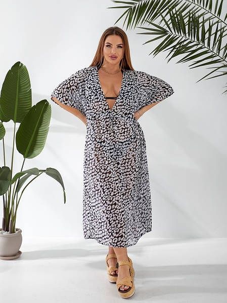 Жіноче парео вільного крою на зав'язці