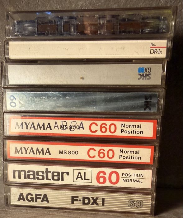 Kaseta magnetofonowa m.in. SKC, Fuji, Agfa 8x90