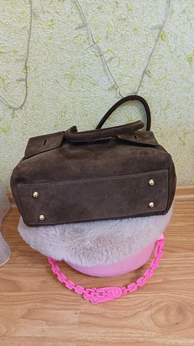 Сумка женская замшевая Vera Pelle Италия  натуральная замша