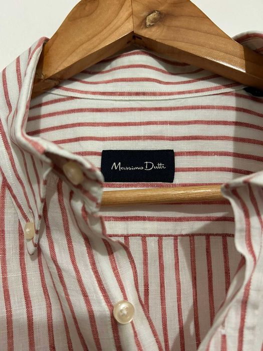 Camisa MASSIMO DUTTI Vermelha e Branca