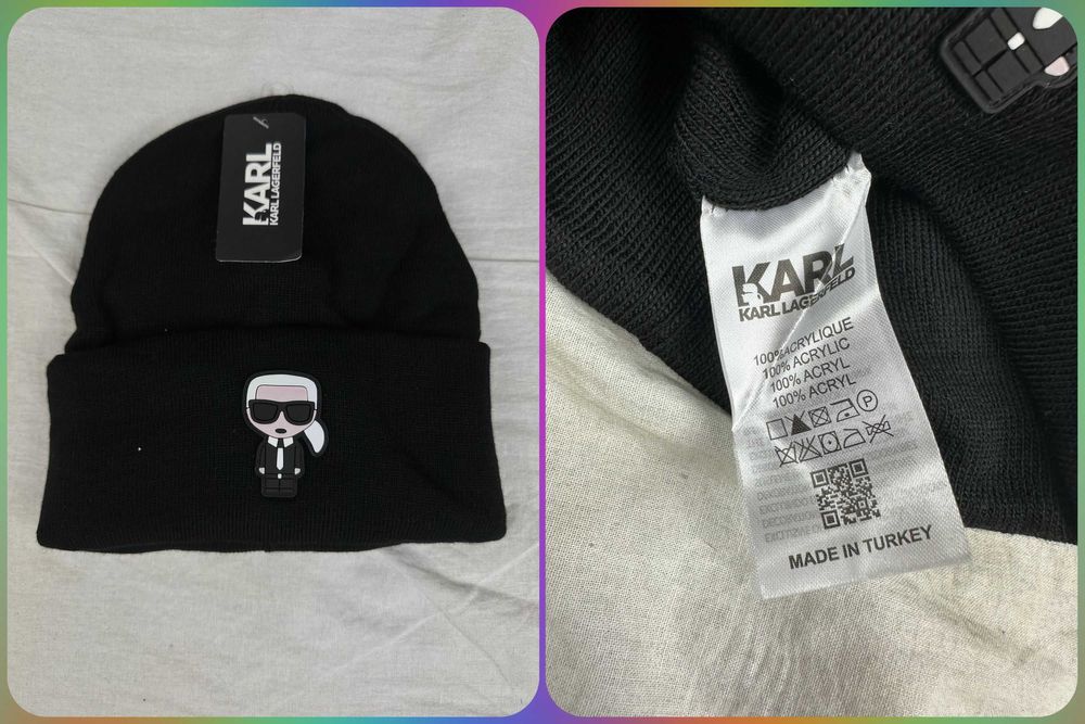 Czapka czapki zimowe męskie  damskie karl lagerfeld premium