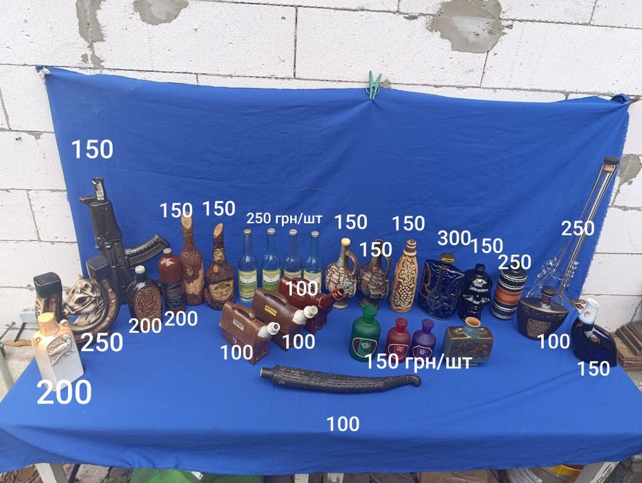 Декоративная бутылка для напитков фигурная стеклянная керамическая