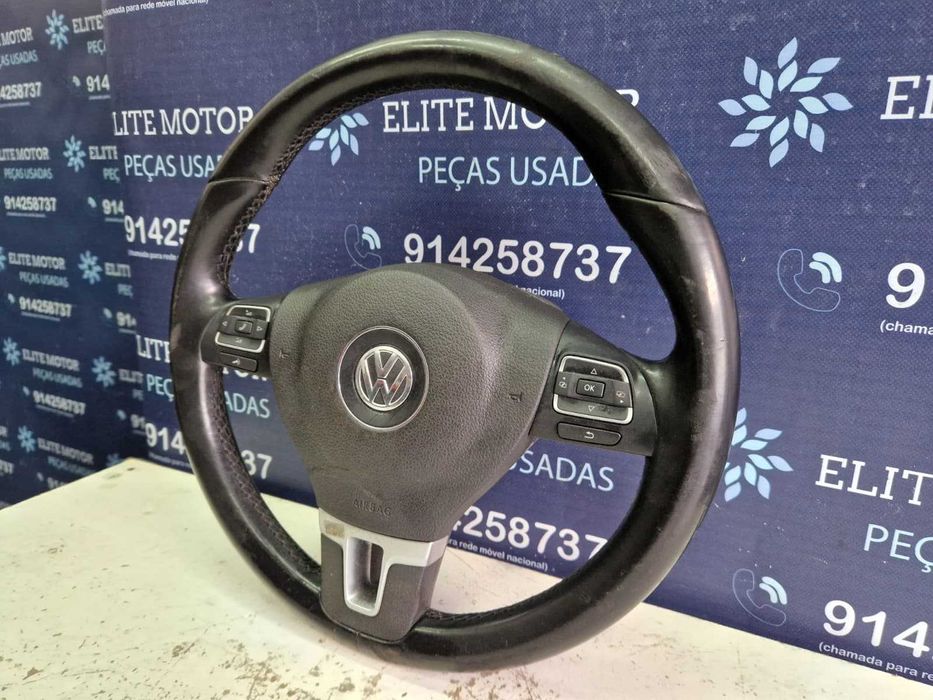 Volante usado pele com airbag VW PASSAT B7 GOLF SCIROCCO