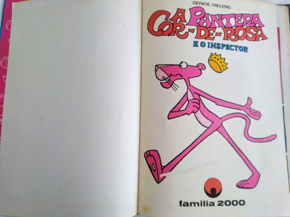 Livro infantil A Pantera cor de rosa e o Inspector, álbum 2, edi. 1979