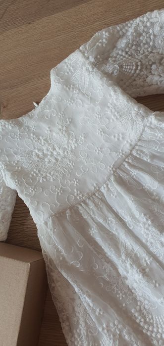 Urocza sukienka BOHO z dodatkami do chrztu Sophie Design Holly 62/68