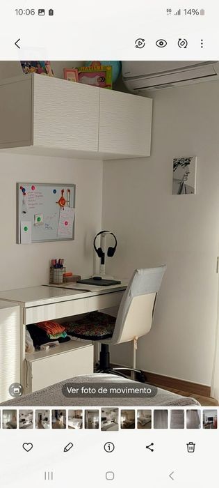 Secretária IKEA com vidro
