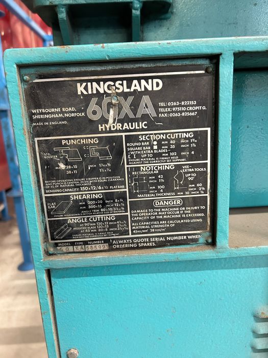 Kingsland 60XA Hidráulica | Punçonadora / Guilhotina Multifunções