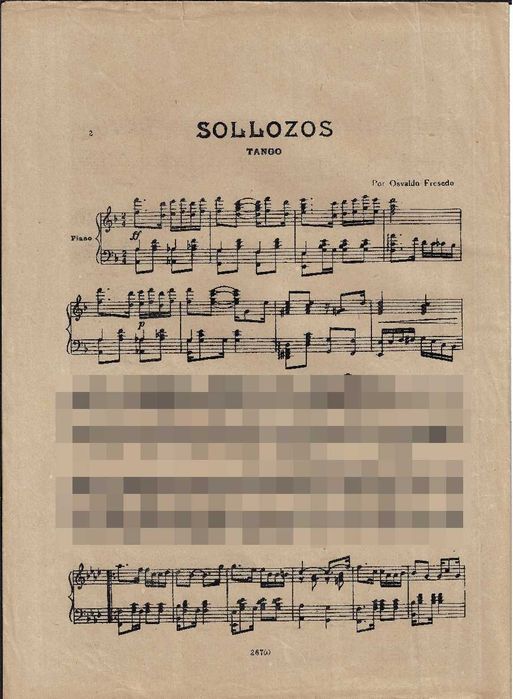 PIANO: 2 Partituras Antigas de Tango - Osvaldo Fresedo e Manuel Jovés - Edições Raras da Casa Di Franco (São Paulo) e Carlos Gomes (Rio)